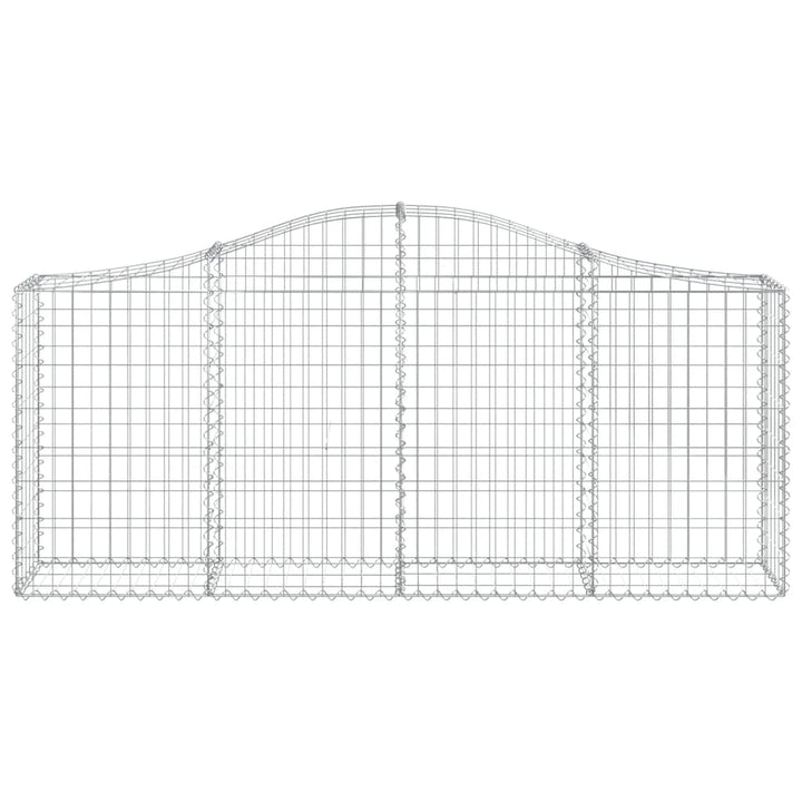buede gabionkurve 18 stk. 200x30x80/100 cm galvaniseret jern