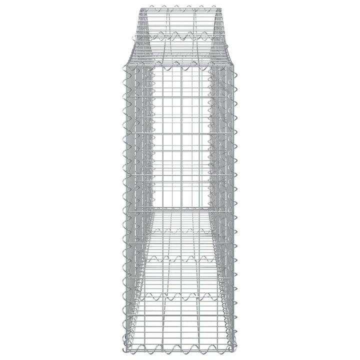 buede gabionkurve 18 stk. 200x30x80/100 cm galvaniseret jern