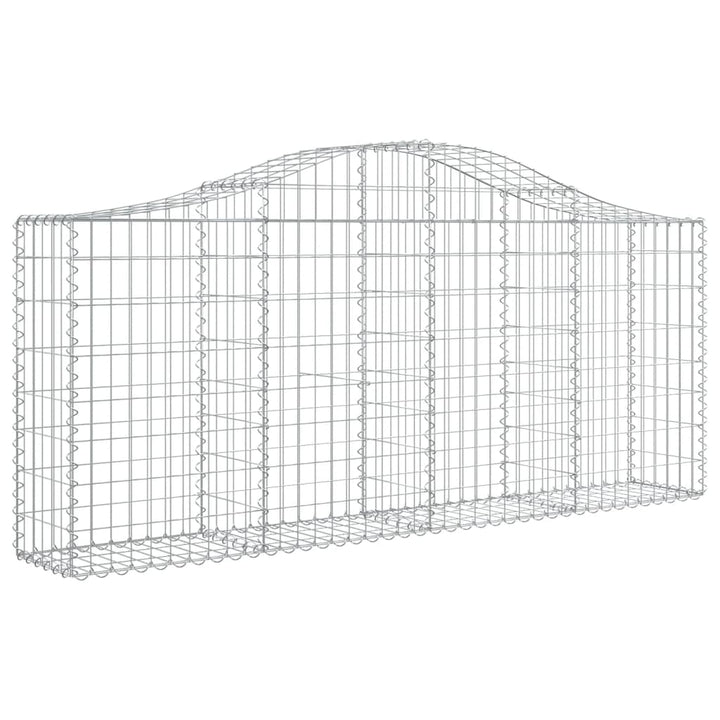 buede gabionkurve 20 stk. 200x30x80/100 cm galvaniseret jern