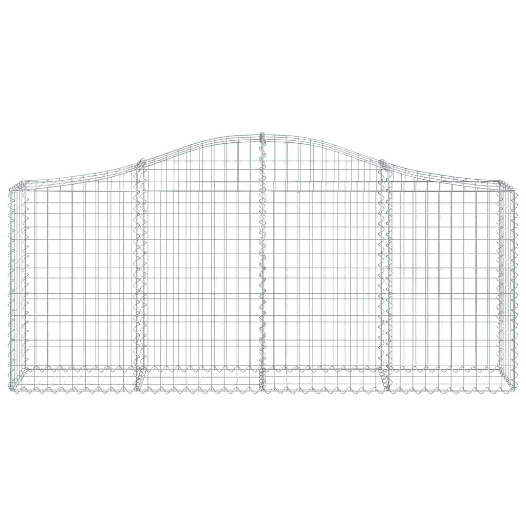 buede gabionkurve 20 stk. 200x30x80/100 cm galvaniseret jern