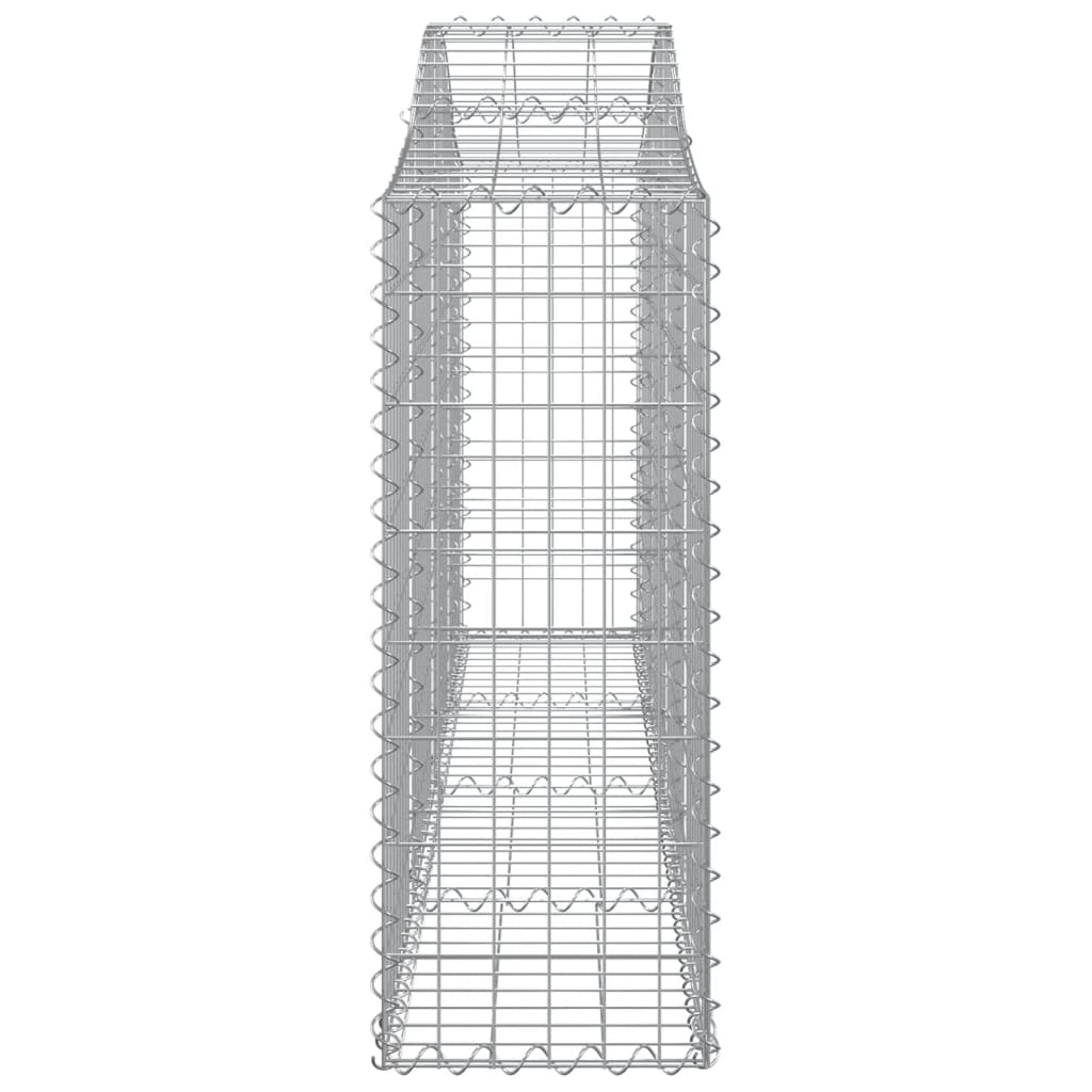 buede gabionkurve 20 stk. 200x30x80/100 cm galvaniseret jern