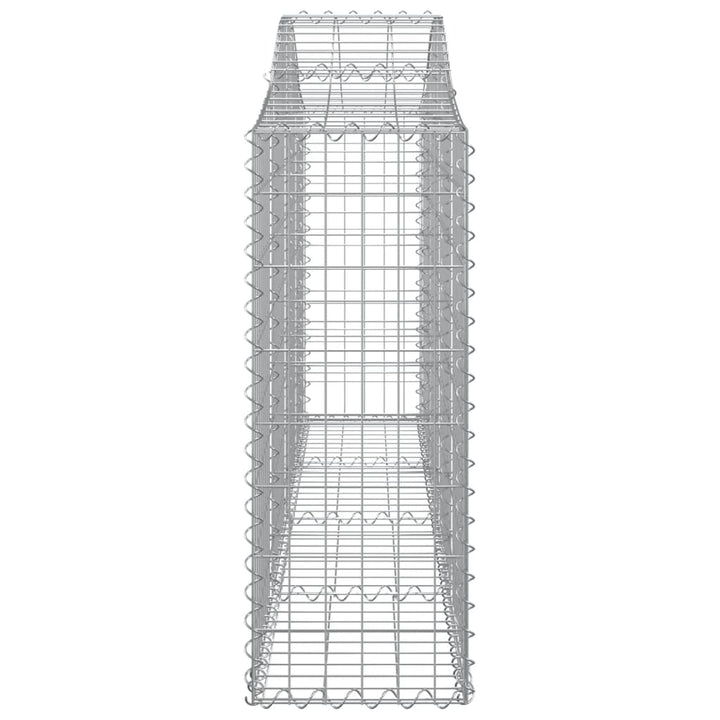 buede gabionkurve 20 stk. 200x30x80/100 cm galvaniseret jern