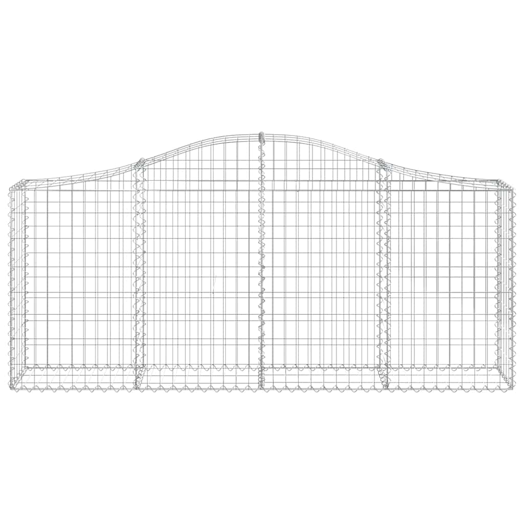 buede gabionkurve 30 stk. 200x30x80/100 cm galvaniseret jern