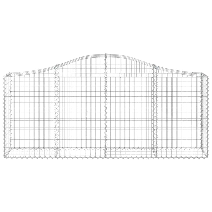 buede gabionkurve 30 stk. 200x30x80/100 cm galvaniseret jern