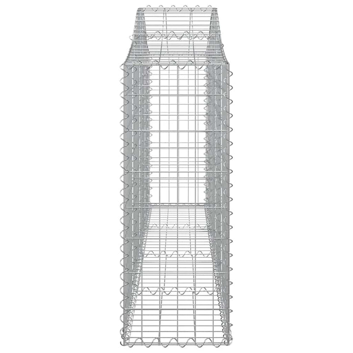 buede gabionkurve 30 stk. 200x30x80/100 cm galvaniseret jern