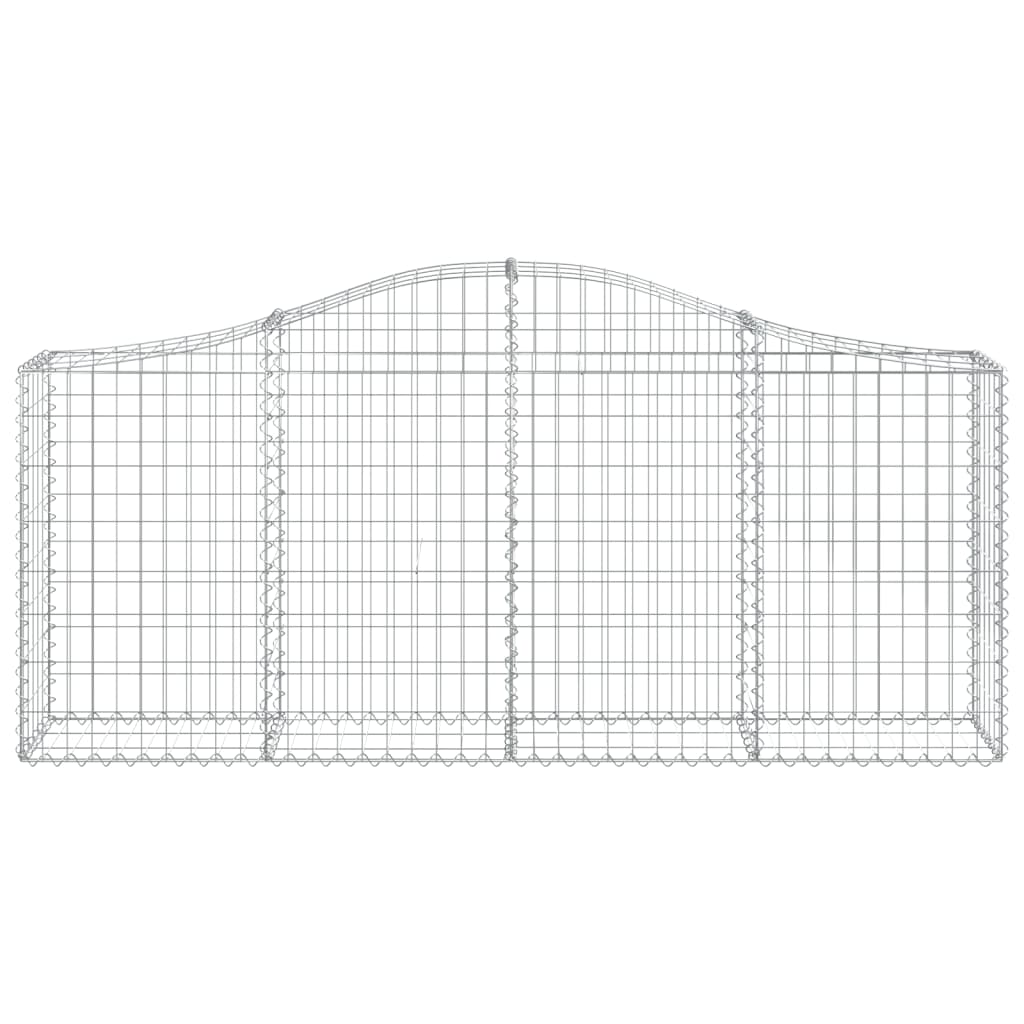 buede gabionkurve 50 stk. 200x30x80/100 cm galvaniseret jern
