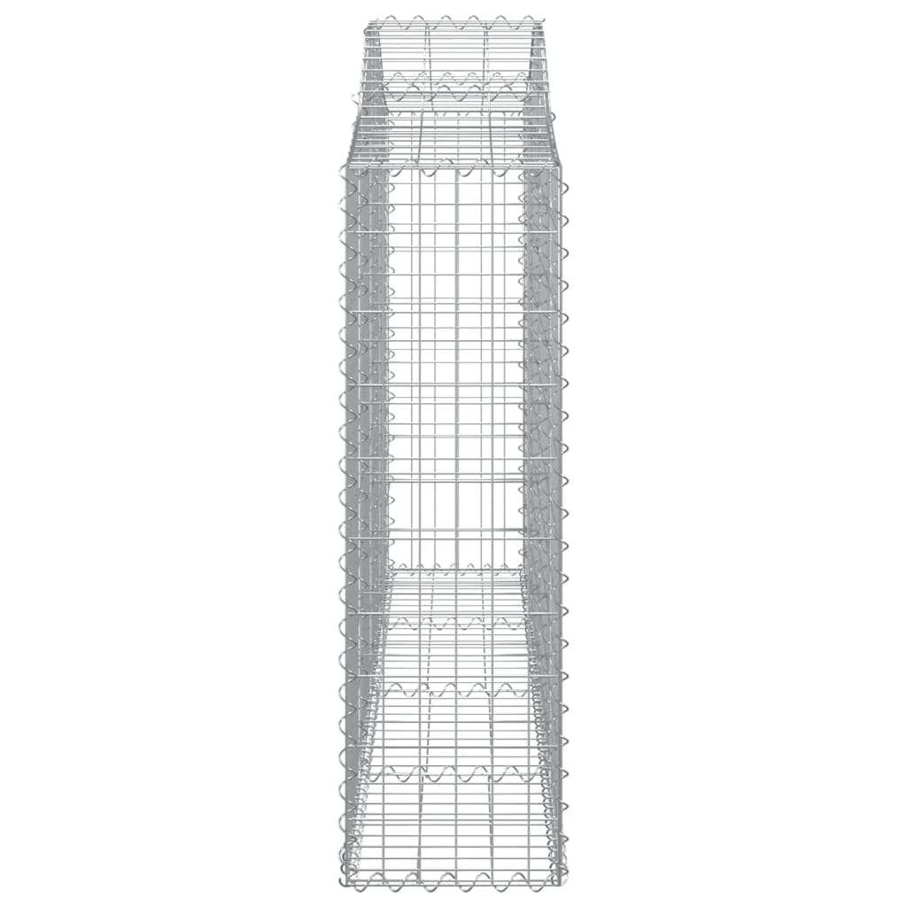 buede gabionkurve 2 stk. 200x30x100/120 cm galvaniseret jern