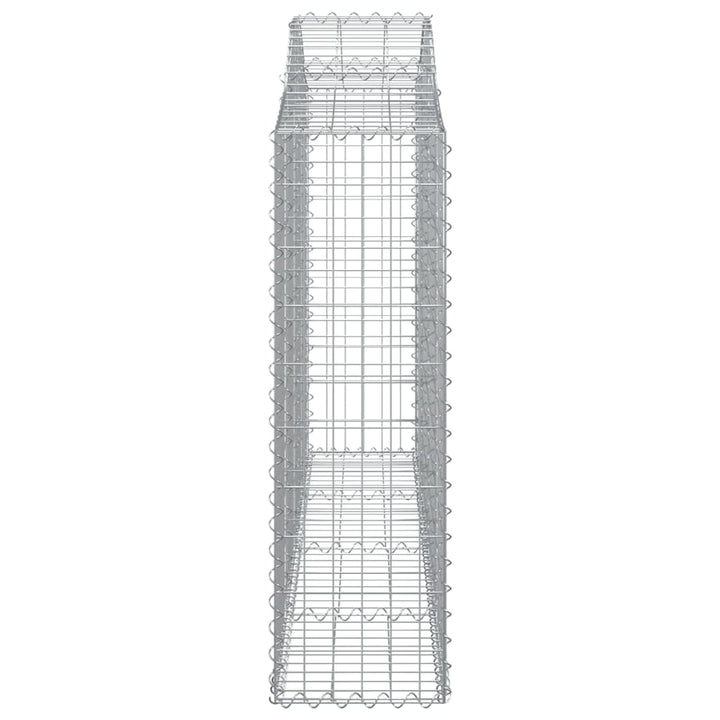 buede gabionkurve 3 stk. 200x30x100/120 cm galvaniseret jern