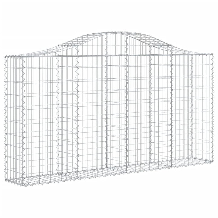 buede gabionkurve 4 stk. 200x30x100/120 cm galvaniseret jern