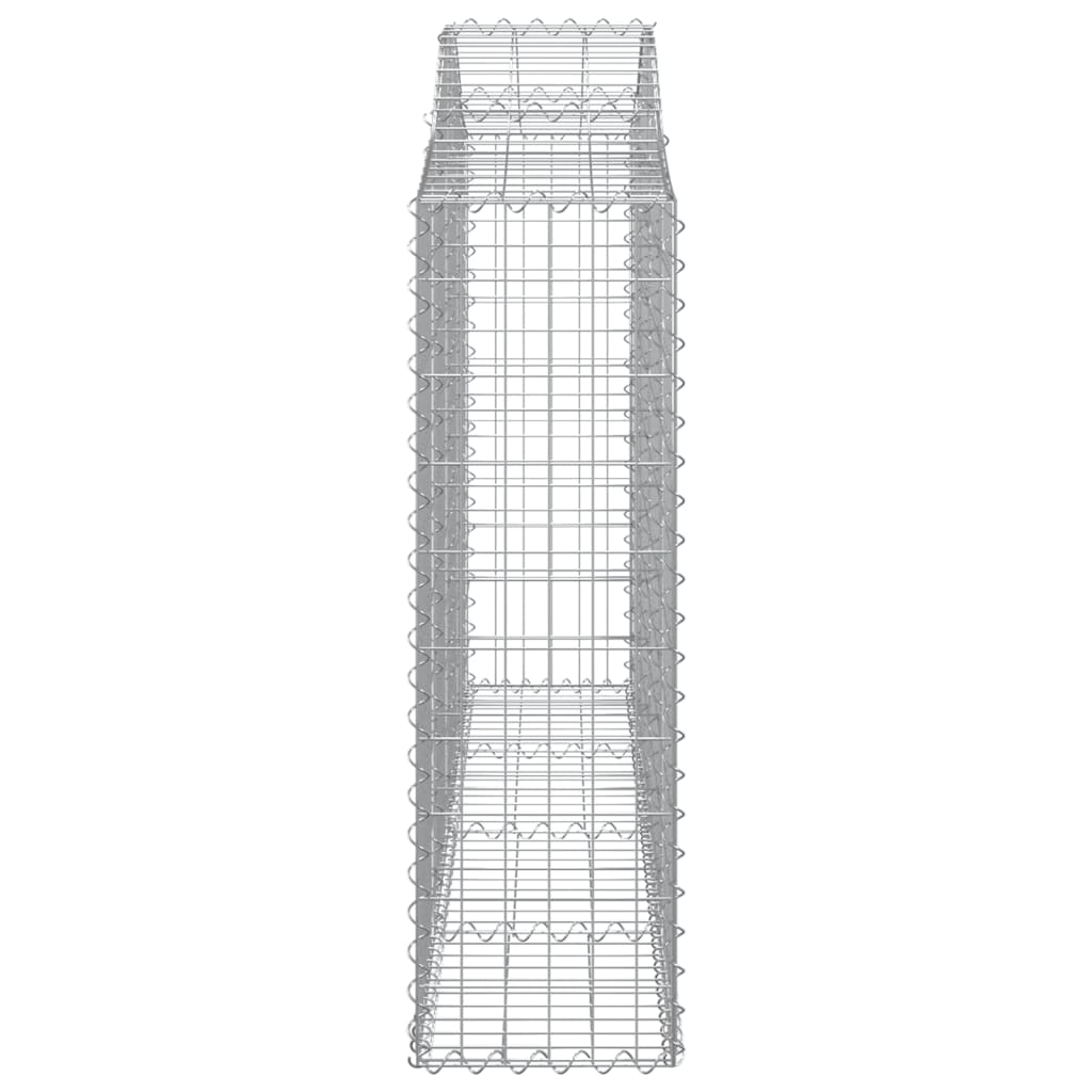 buede gabionkurve 4 stk. 200x30x100/120 cm galvaniseret jern