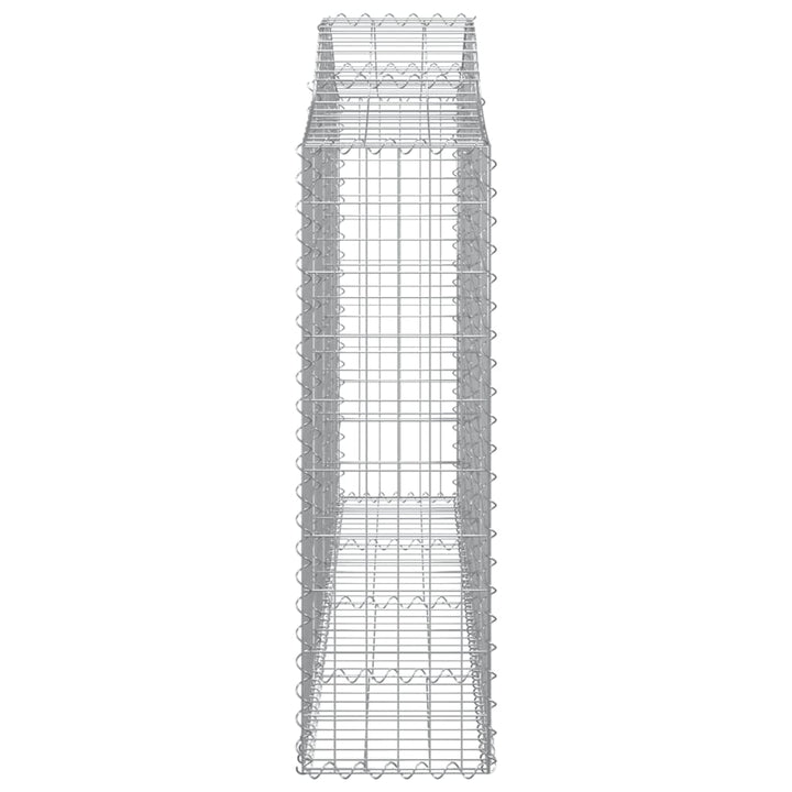 buede gabionkurve 4 stk. 200x30x100/120 cm galvaniseret jern