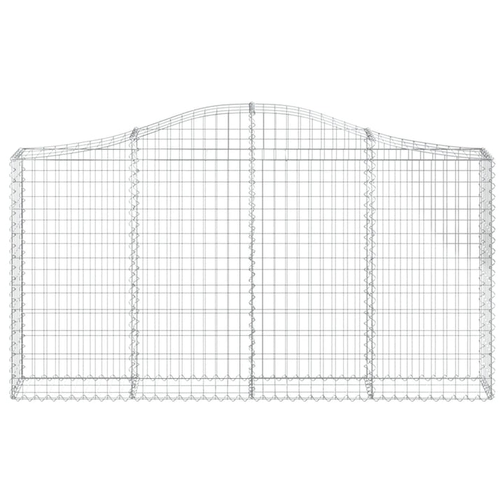 buede gabionkurve 6 stk. 200x30x100/120 cm galvaniseret jern