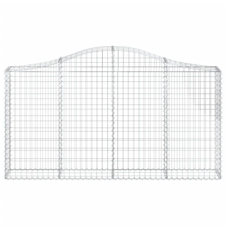 buede gabionkurve 7 stk. 200x30x100/120 cm galvaniseret jern