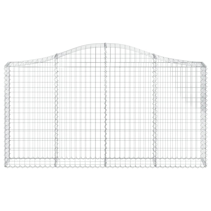 buede gabionkurve 8 stk. 200x30x100/120 cm galvaniseret jern