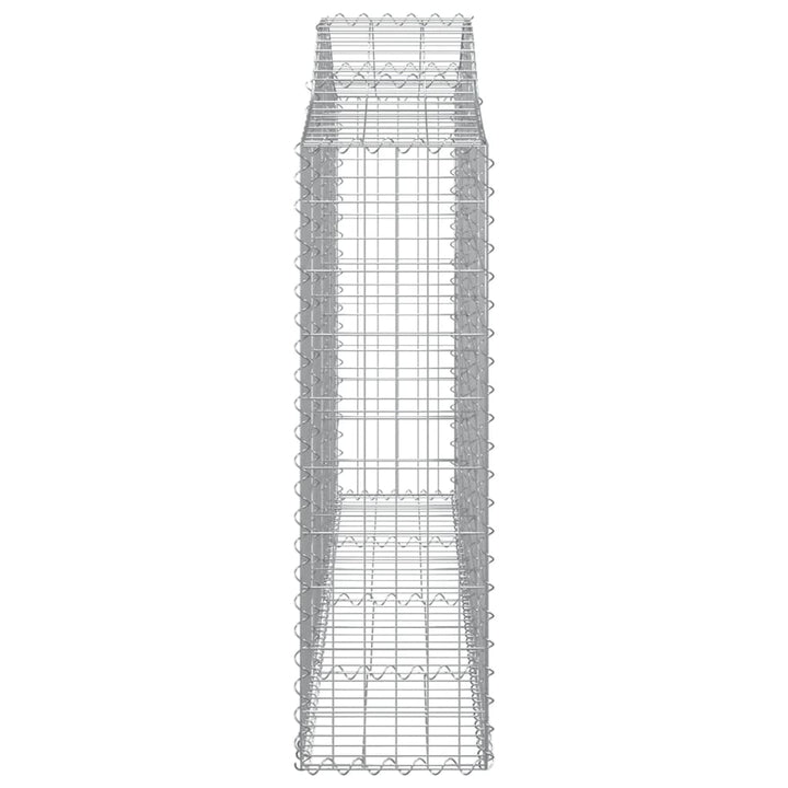 buede gabionkurve 10 stk. 200x30x100/120 cm galvaniseret jern