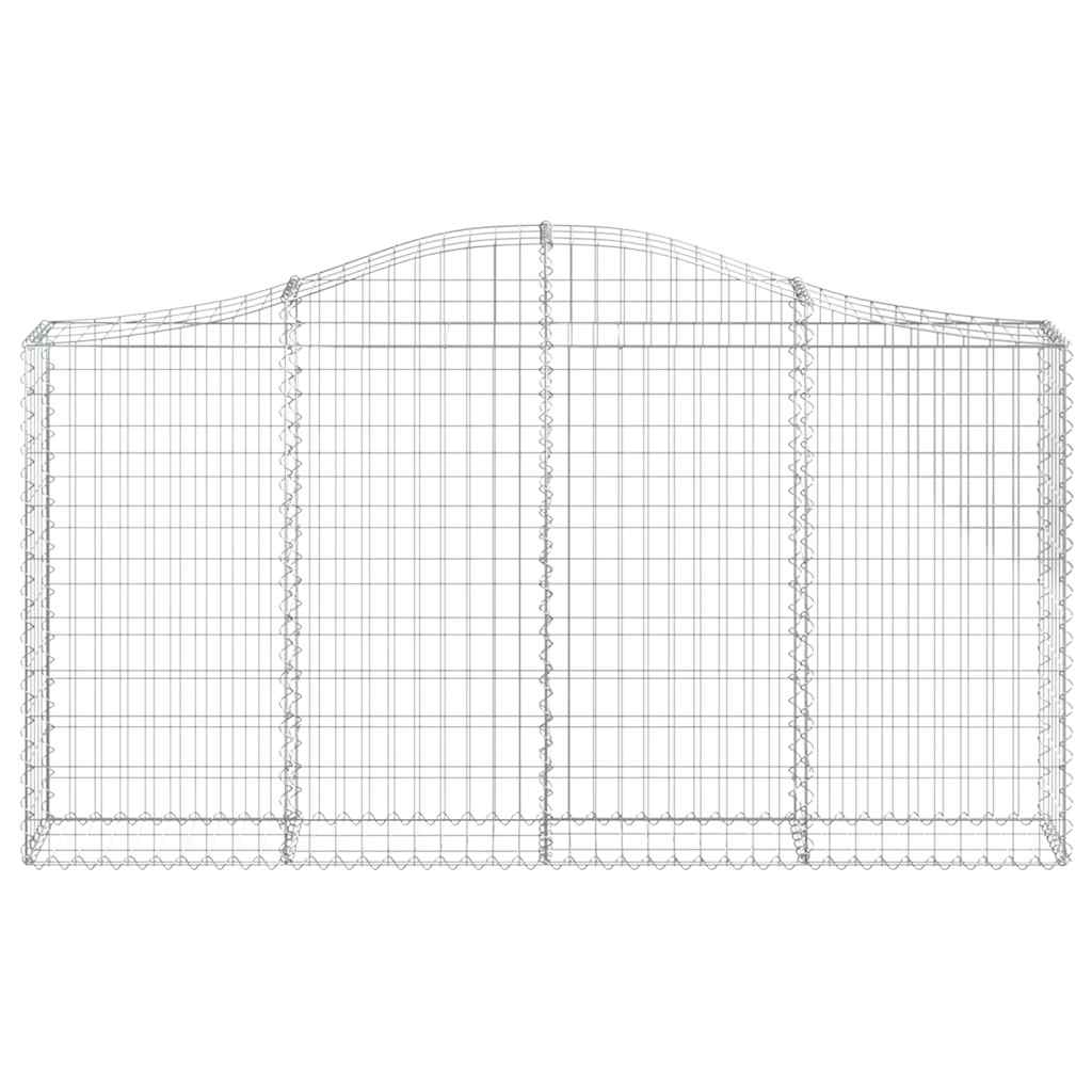 buede gabionkurve 12 stk. 200x30x100/120 cm galvaniseret jern