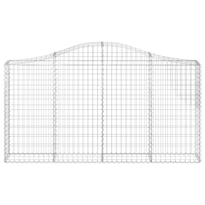 buede gabionkurve 12 stk. 200x30x100/120 cm galvaniseret jern