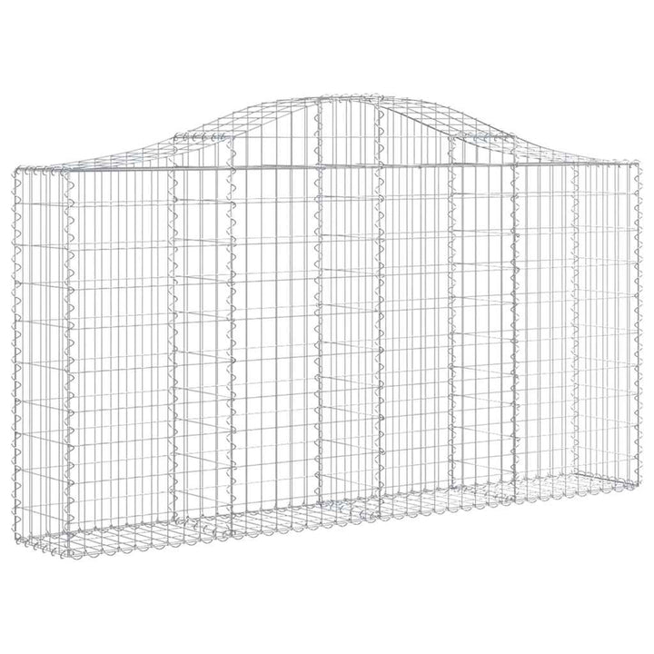 buede gabionkurve 13 stk. 200x30x100/120 cm galvaniseret jern