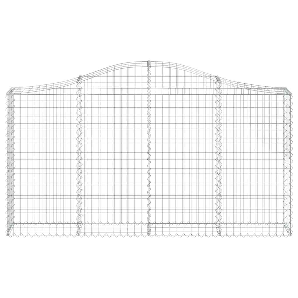 buede gabionkurve 13 stk. 200x30x100/120 cm galvaniseret jern