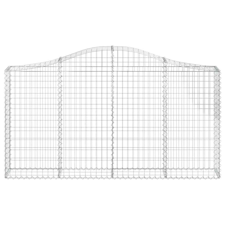 buede gabionkurve 13 stk. 200x30x100/120 cm galvaniseret jern