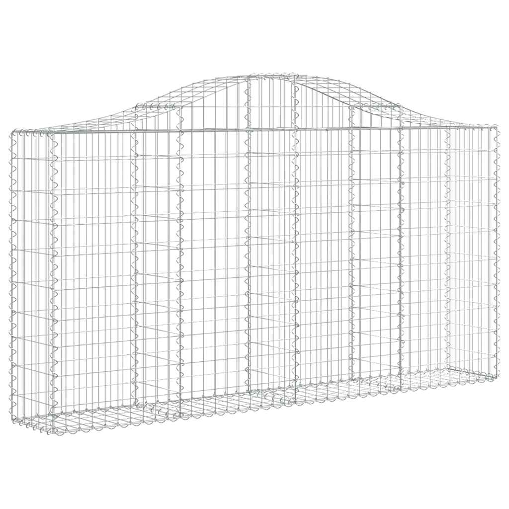 buede gabionkurve 18 stk. 200x30x100/120 cm galvaniseret jern