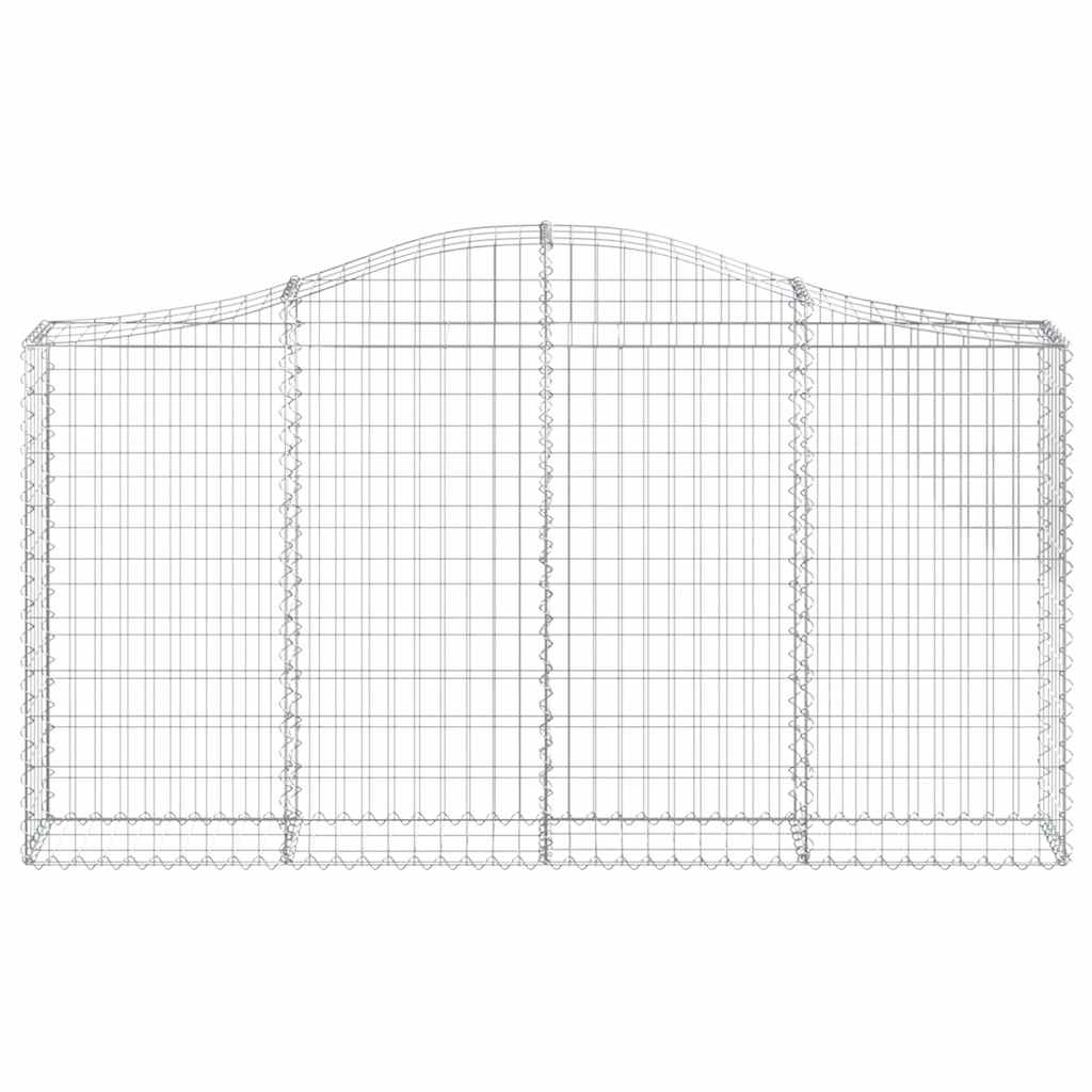 buede gabionkurve 18 stk. 200x30x100/120 cm galvaniseret jern