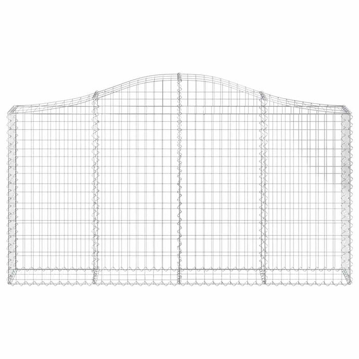 buede gabionkurve 18 stk. 200x30x100/120 cm galvaniseret jern
