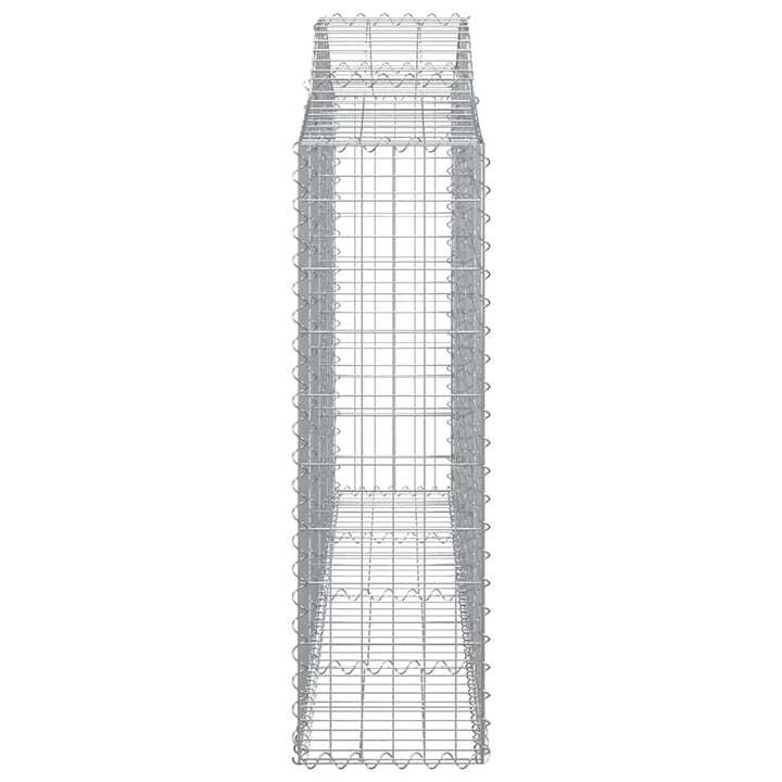 buede gabionkurve 18 stk. 200x30x100/120 cm galvaniseret jern