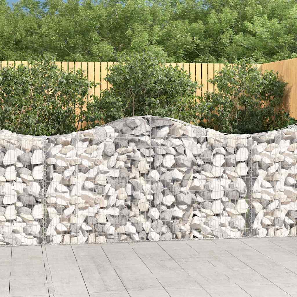 buede gabionkurve 18 stk. 200x30x100/120 cm galvaniseret jern