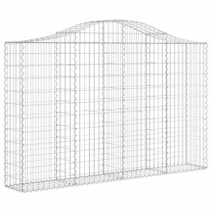 buede gabionkurve 3 stk. 200x30x120/140 cm galvaniseret jern