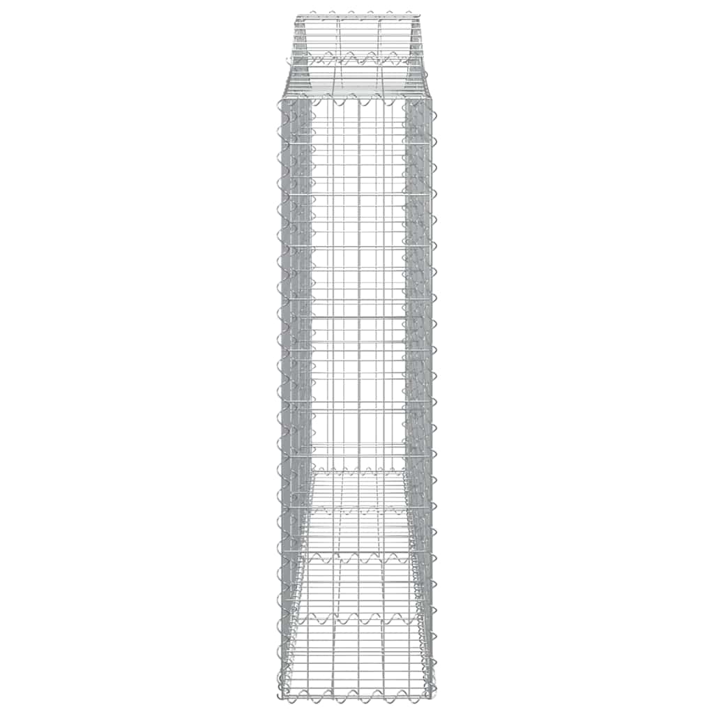 buede gabionkurve 3 stk. 200x30x120/140 cm galvaniseret jern