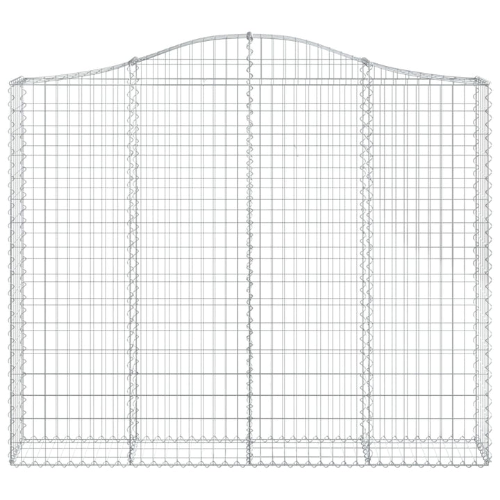 buede gabionkurve 2 stk. 200x30x160/180 cm galvaniseret jern