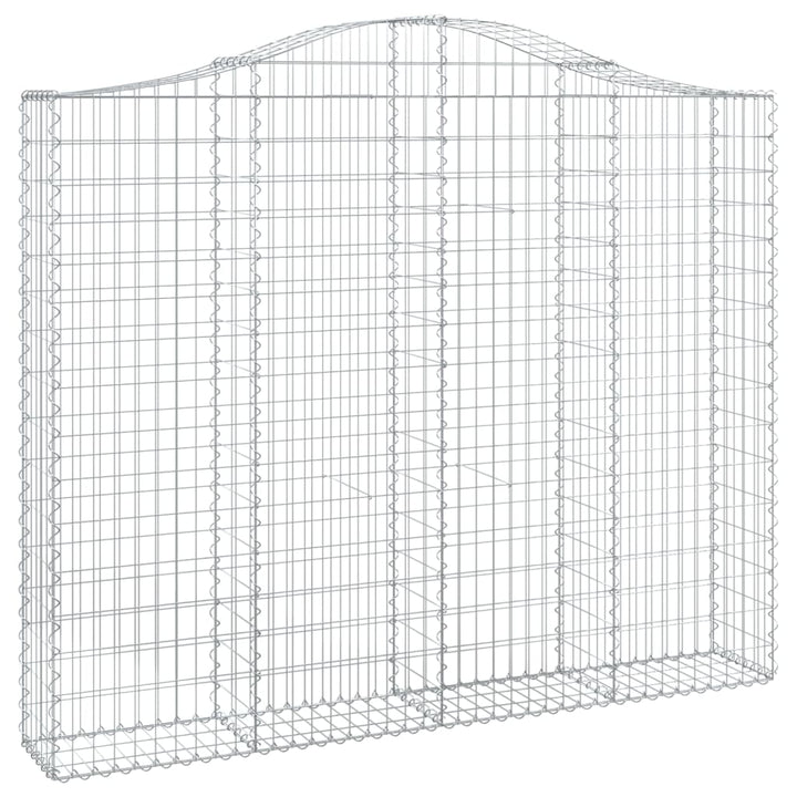 buede gabionkurve 3 stk. 200x30x160/180 cm galvaniseret jern