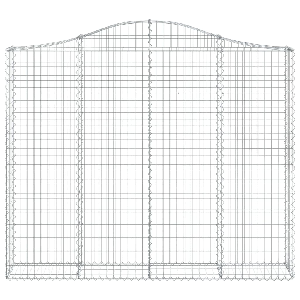 buede gabionkurve 3 stk. 200x30x160/180 cm galvaniseret jern