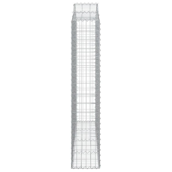 buede gabionkurve 3 stk. 200x30x160/180 cm galvaniseret jern