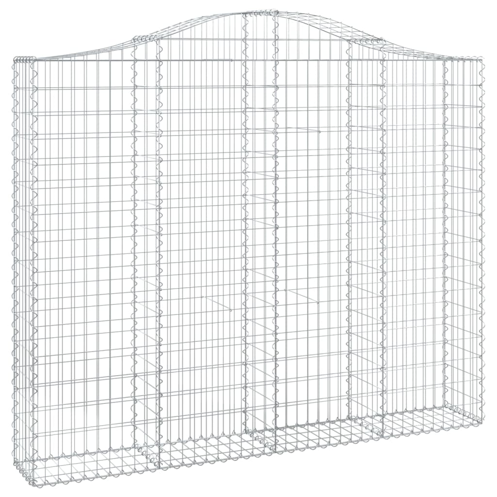 buede gabionkurve 5 stk. 200x30x160/180 cm galvaniseret jern