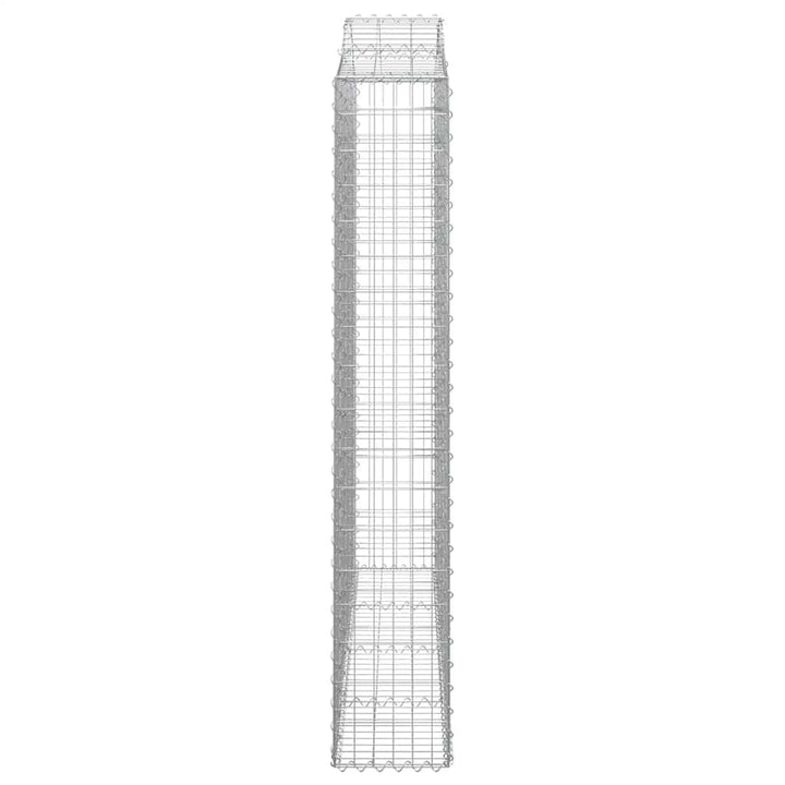 buede gabionkurve 3 stk. 200x30x180/200 cm galvaniseret jern