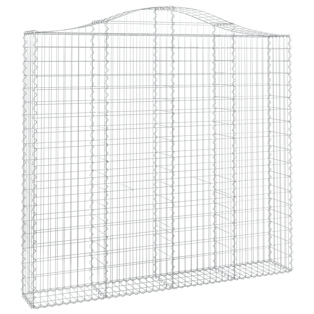 buede gabionkurve 5 stk. 200x30x180/200 cm galvaniseret jern