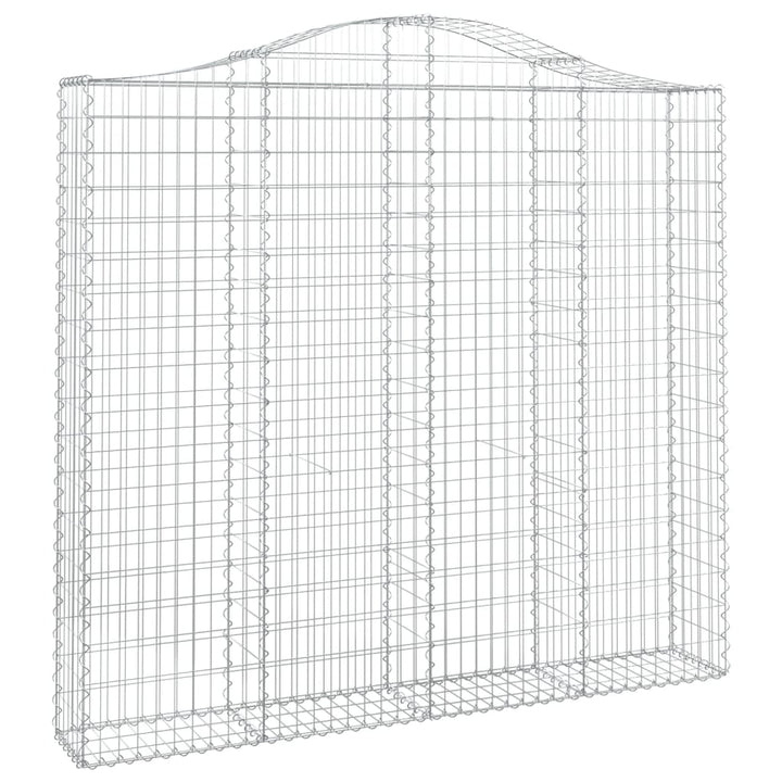 buede gabionkurve 5 stk. 200x30x180/200 cm galvaniseret jern