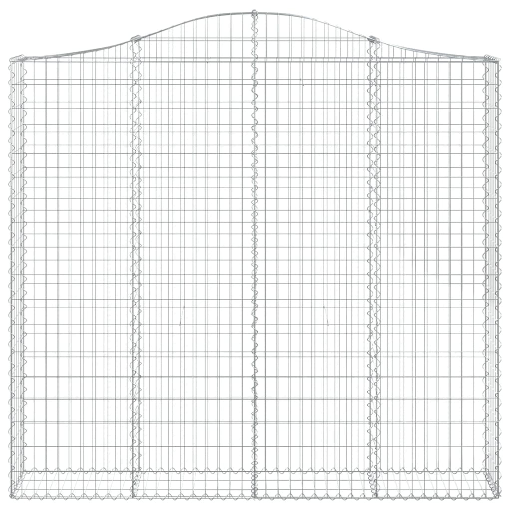 buede gabionkurve 5 stk. 200x30x180/200 cm galvaniseret jern
