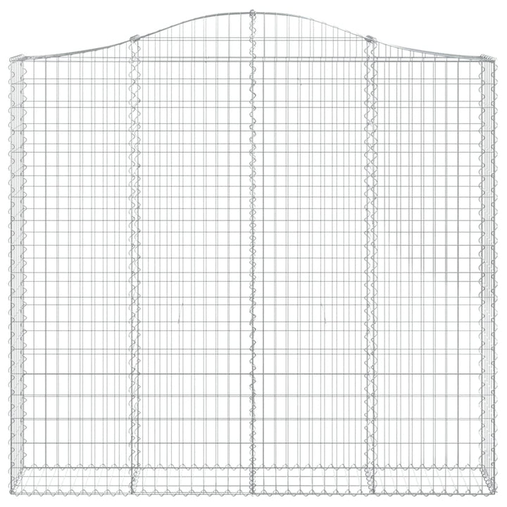 buede gabionkurve 5 stk. 200x30x180/200 cm galvaniseret jern