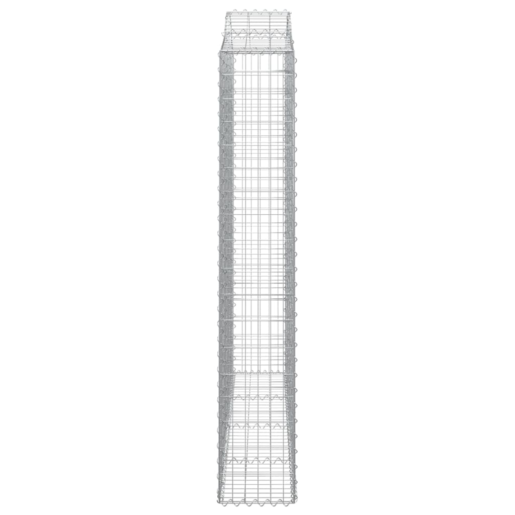 buede gabionkurve 5 stk. 200x30x180/200 cm galvaniseret jern
