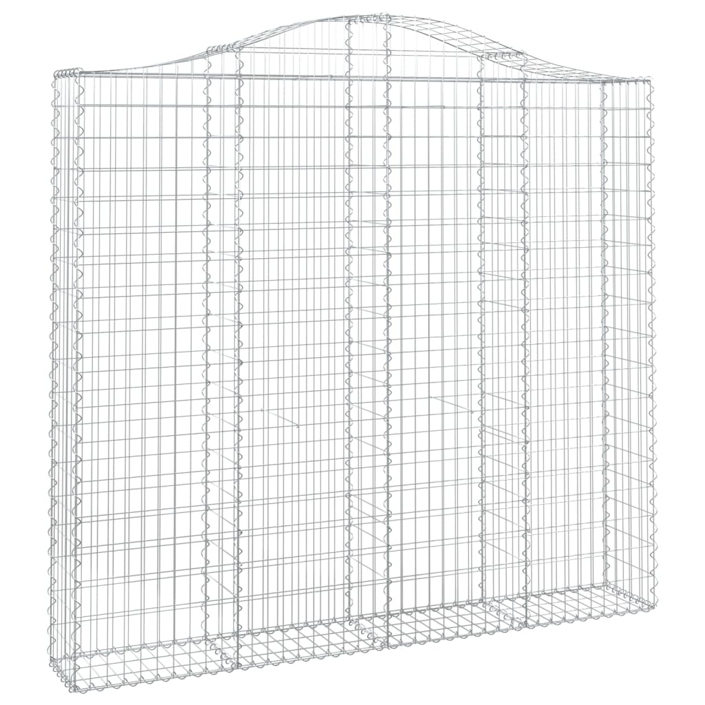 buede gabionkurve 6 stk. 200x30x180/200 cm galvaniseret jern