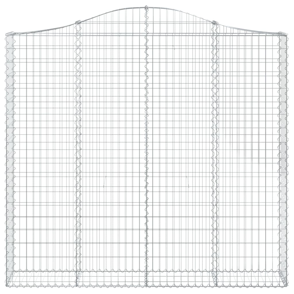 buede gabionkurve 6 stk. 200x30x180/200 cm galvaniseret jern