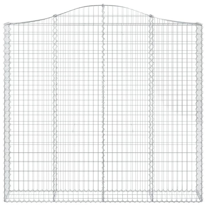 buede gabionkurve 6 stk. 200x30x180/200 cm galvaniseret jern