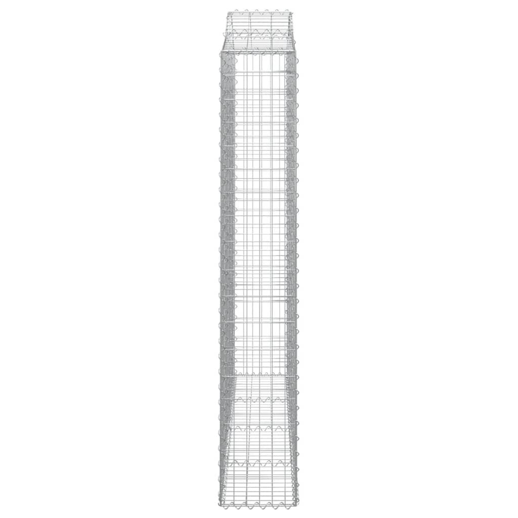 buede gabionkurve 6 stk. 200x30x180/200 cm galvaniseret jern