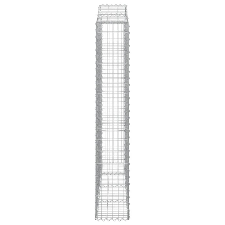 buede gabionkurve 6 stk. 200x30x180/200 cm galvaniseret jern