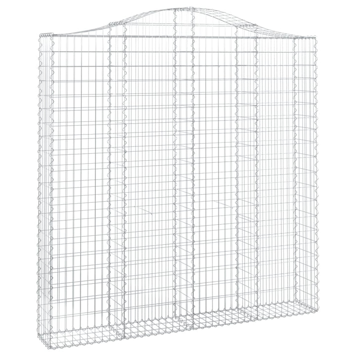 buede gabionkurve 2 stk. 200x30x200/220 cm galvaniseret jern