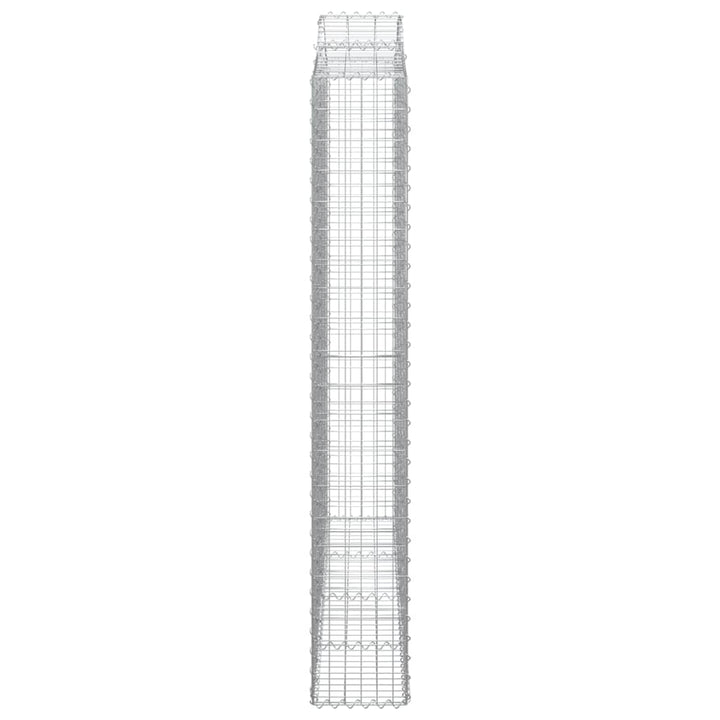 buede gabionkurve 3 stk. 200x30x200/220 cm galvaniseret jern