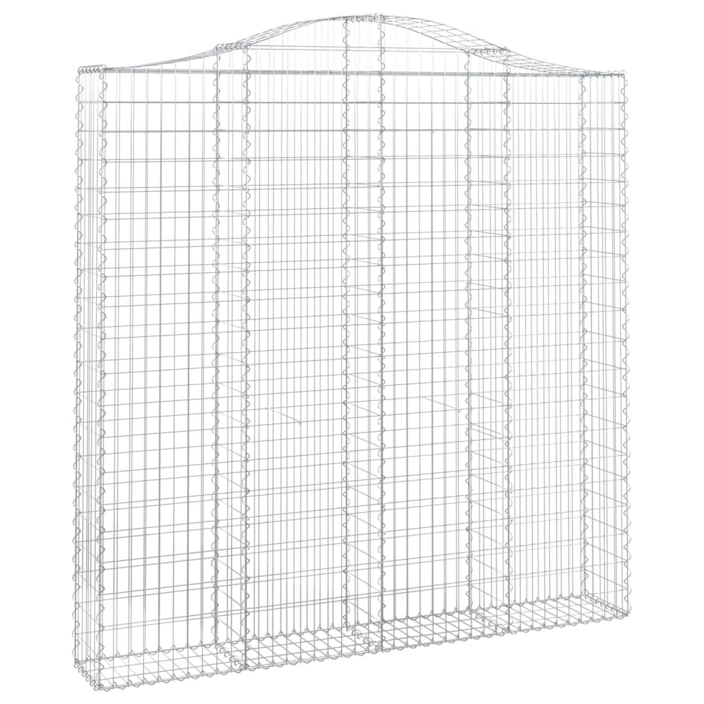 buede gabionkurve 4 stk. 200x30x200/220 cm galvaniseret jern